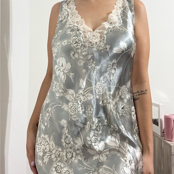 Vintage floral lingerie slip dress size small - Picture 2 of 5